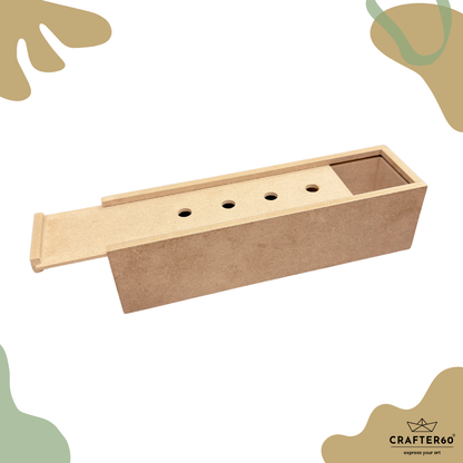 Brush & Pen storage box with Top Sliding Lid
