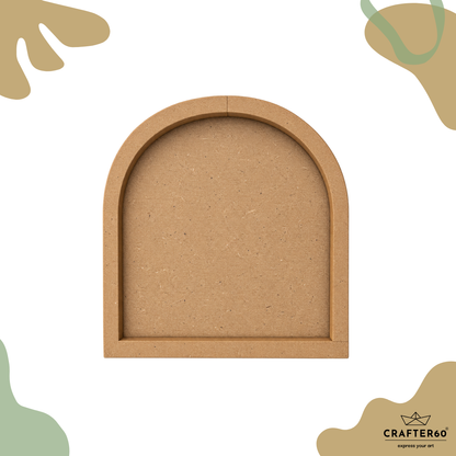 Arch MDF Base with Raised Border | Resin Art & Wall Decor Base | Boundary Wall Base