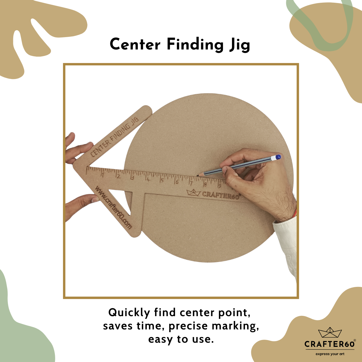 Centerlining Using Jigs Centre Finding Jig Tool for Mandala and Circular Art Bases - CRAFTER60 ...