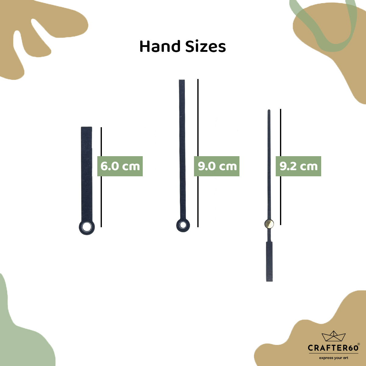 Modern Bar Clock Hand Set