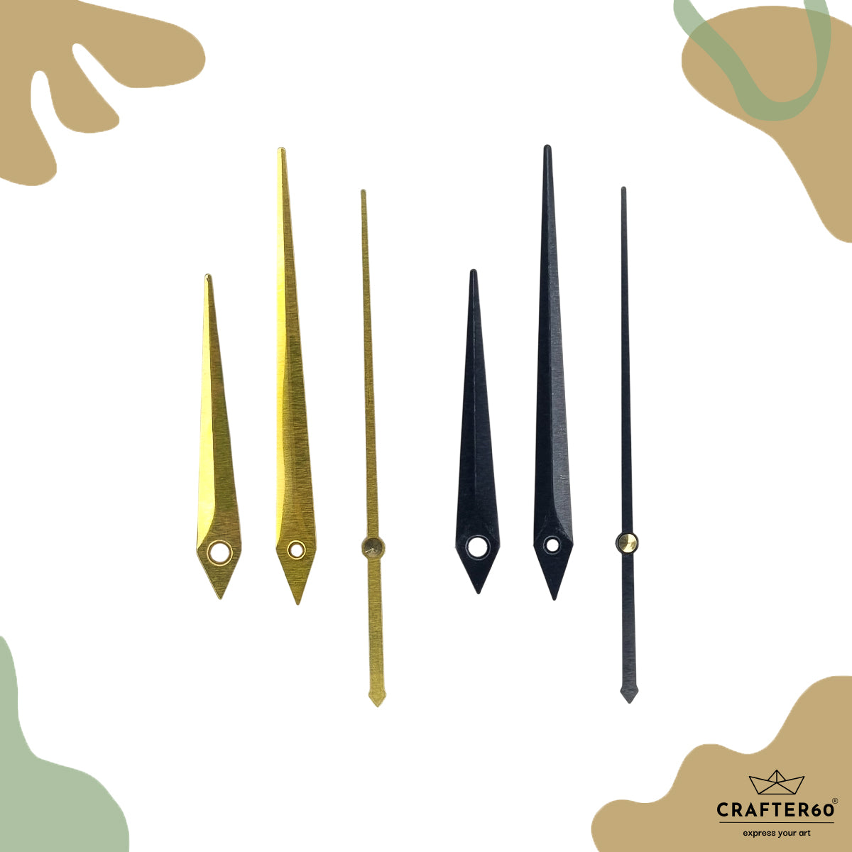 Arrow Point Clock Hand Set