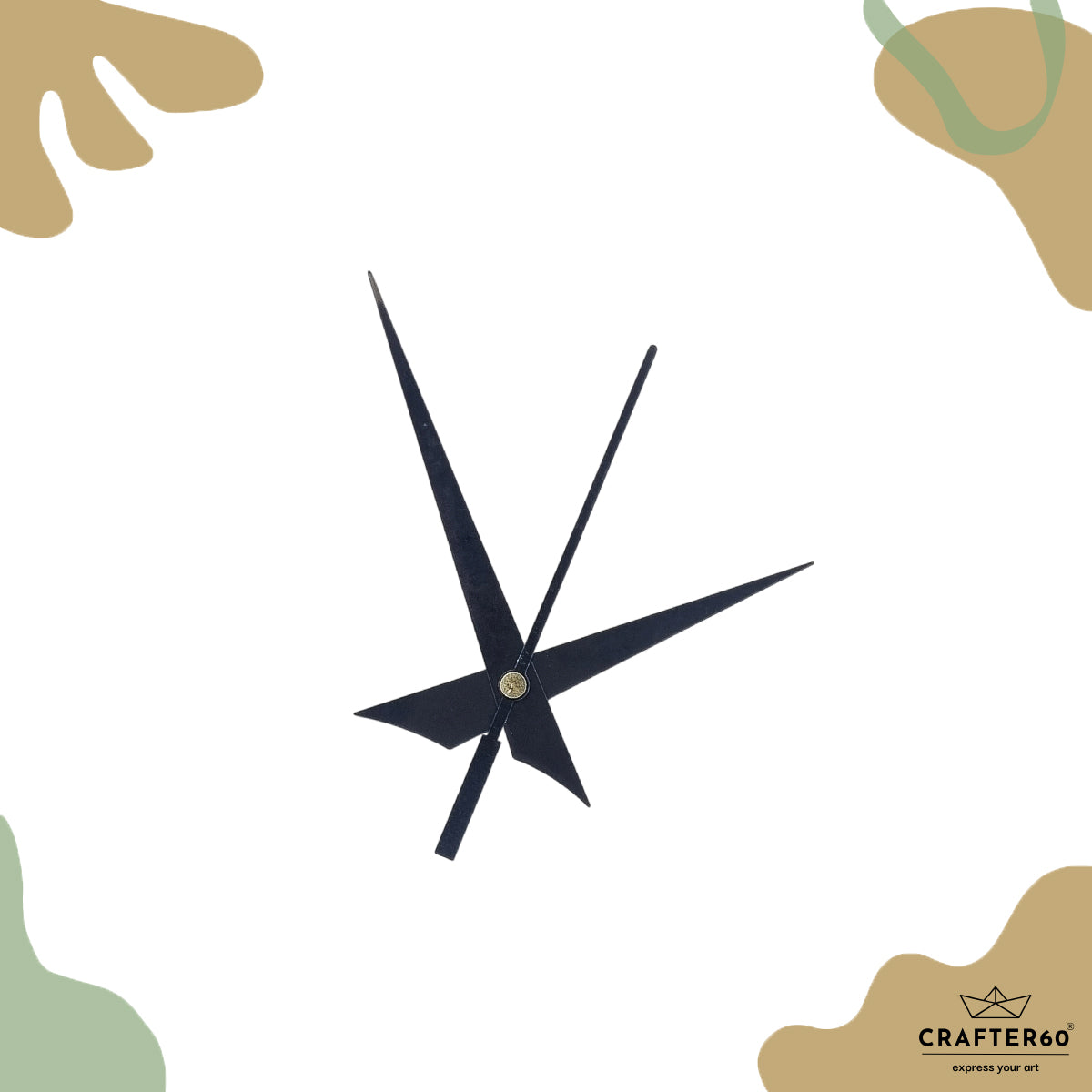 Geometric Spike Clock Hand Set