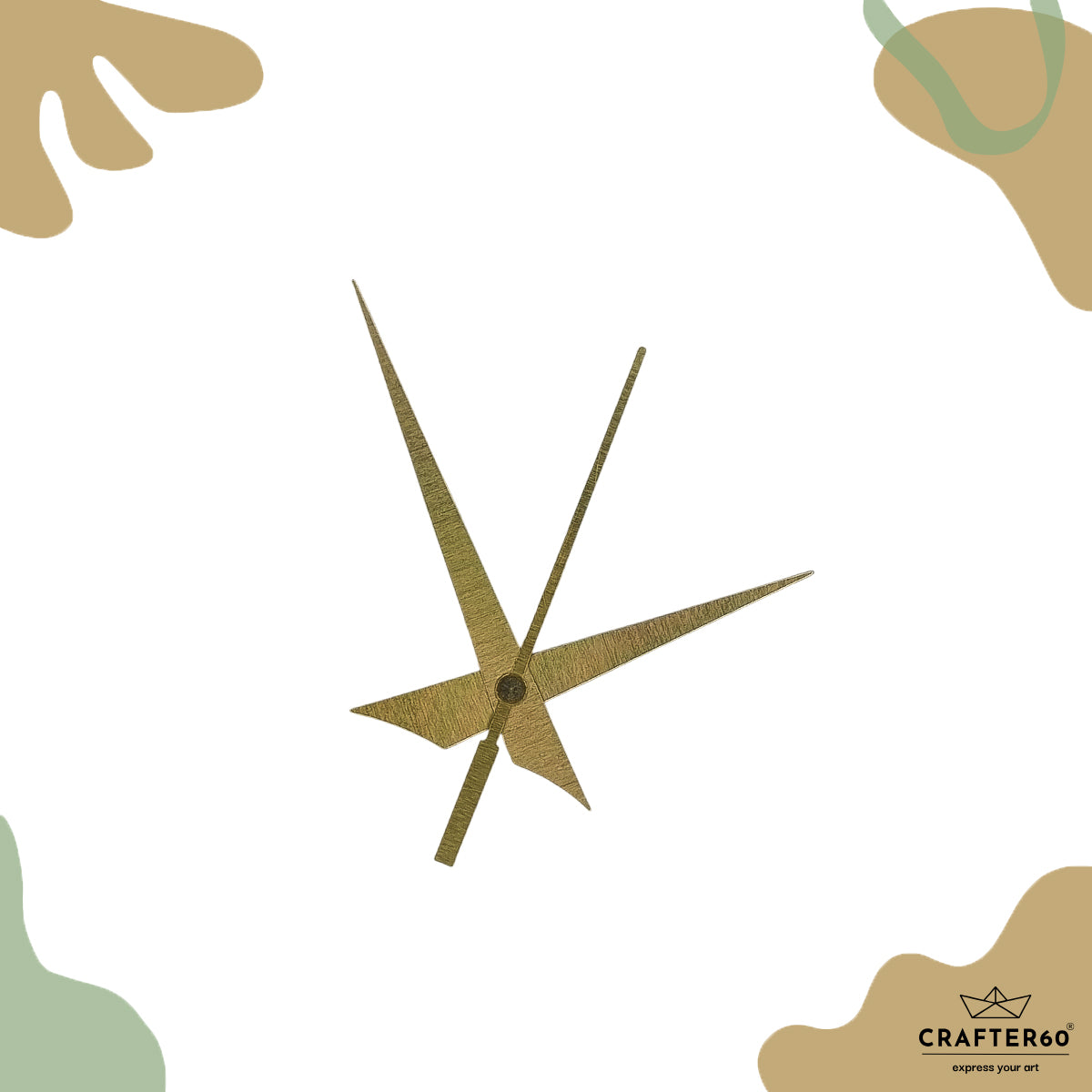 Geometric Spike Clock Hand Set