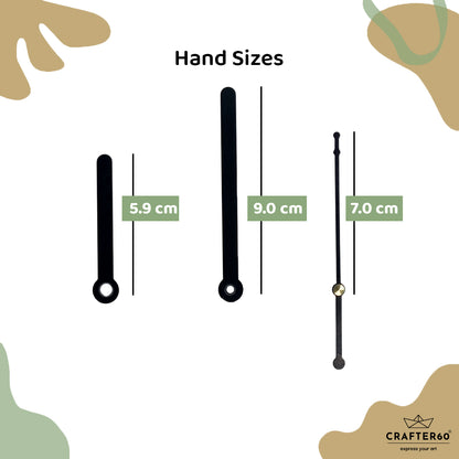 Rounded Bar Clock Hand Set