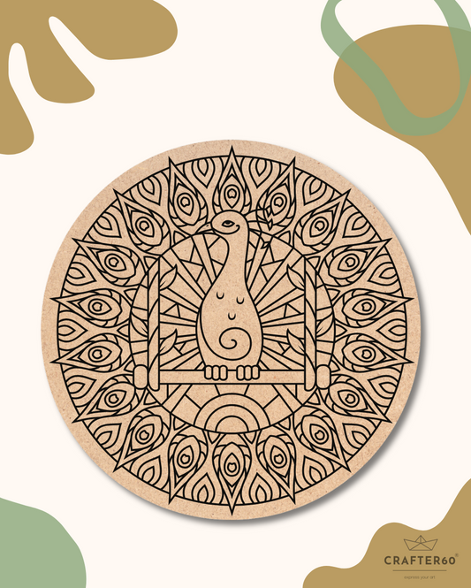 Premarked Peacock Mandala-31 Base