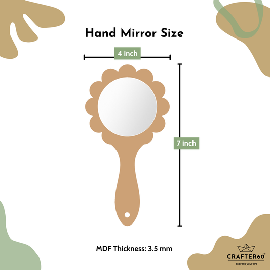 Floral Petal Round Hand Mirror