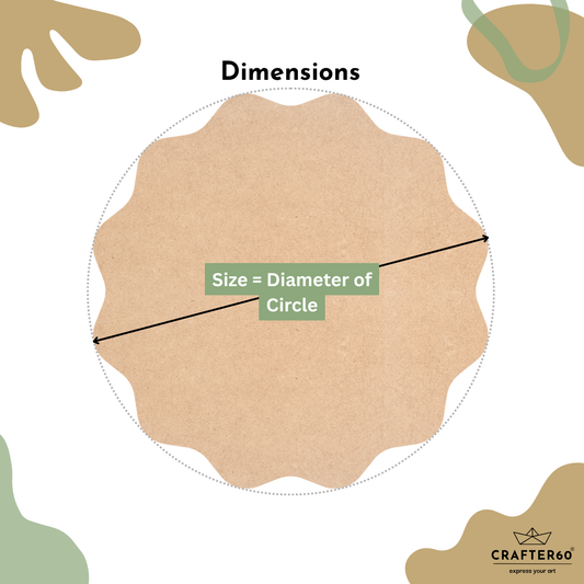 DIY MDF Flower Shape Base | Design 1 | Art & Craft Base