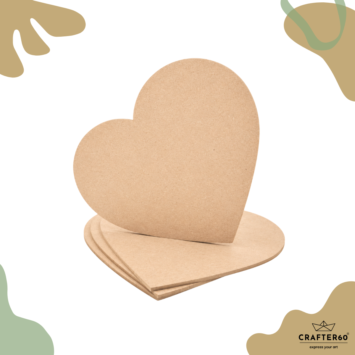DIY MDF Heart Shape Base | Art & Craft Base