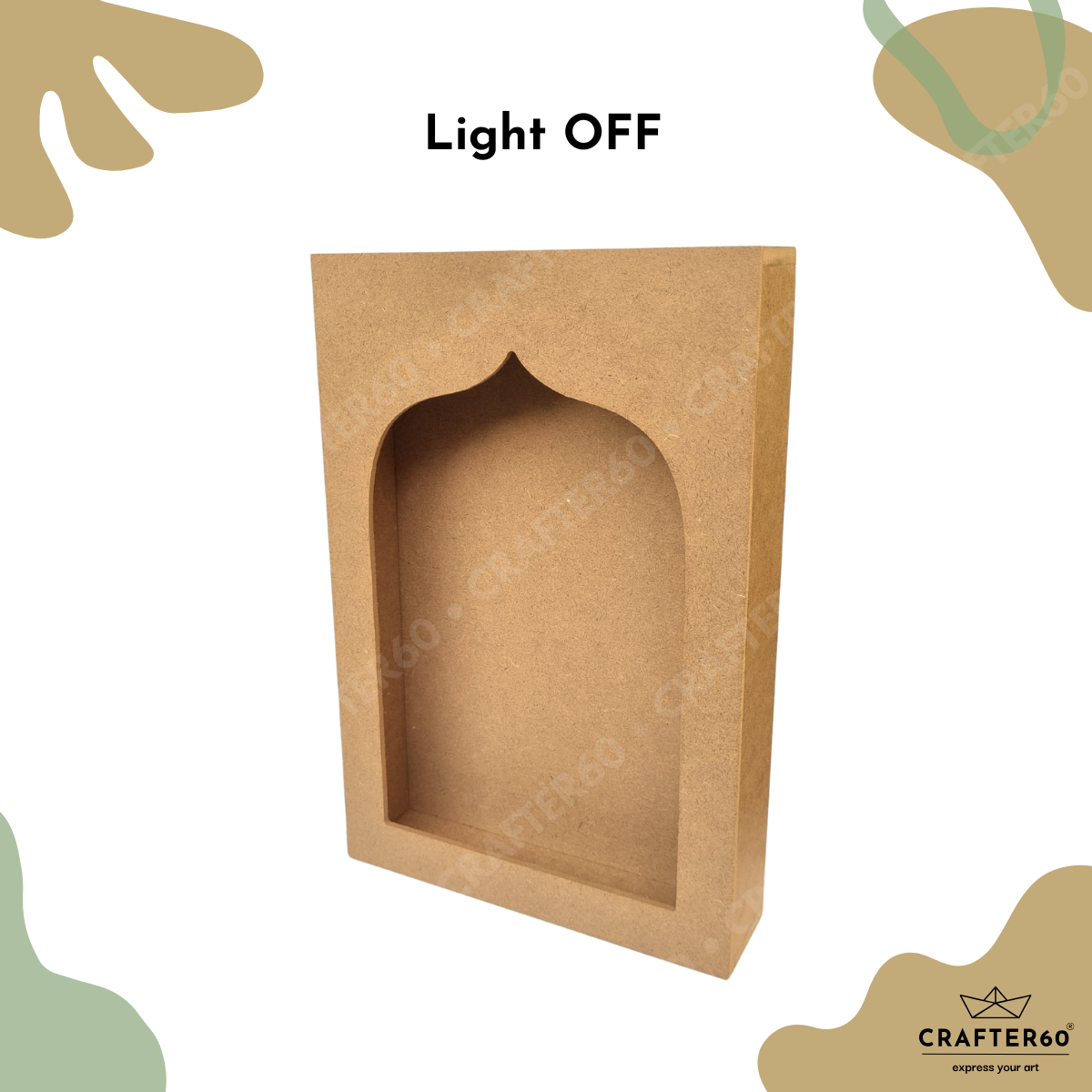 DIY MDF Jharokha Shadow Box • Design 4