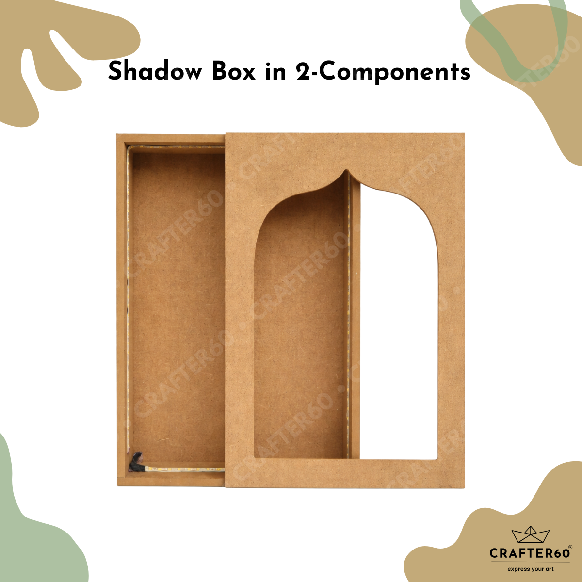 DIY MDF Jharokha Shadow Box • Design 4