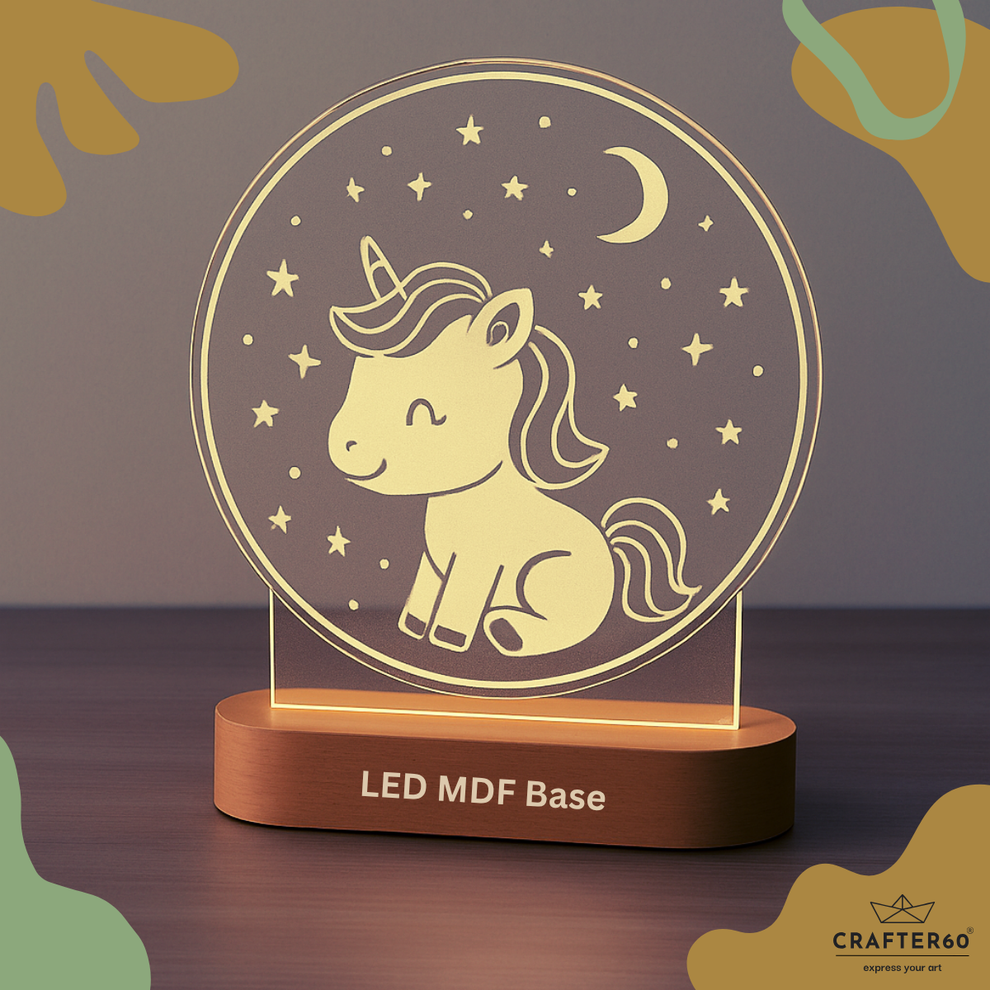 Mdf Leds Buy MDF LED Base for Night Display - Warm White Light for Acrylic Art ...