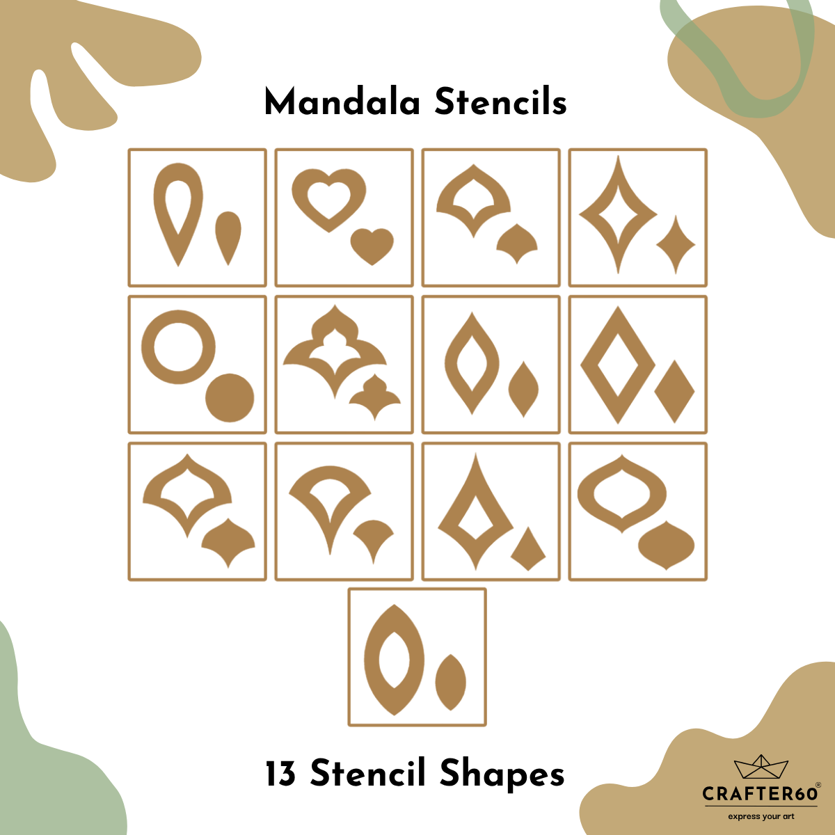 Mandala Stencil Set 1 - 364 pieces