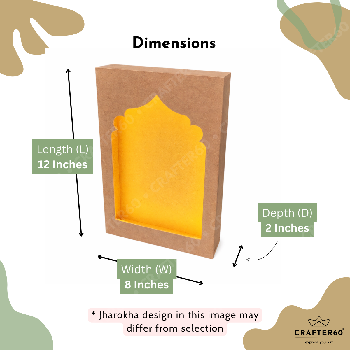 DIY MDF Jharokha Shadow Box • Design 5