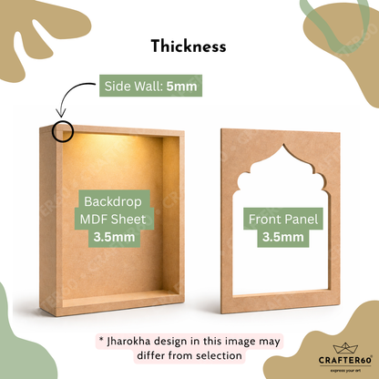 DIY MDF Jharokha Shadow Box • Design 5