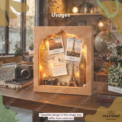 DIY MDF Jharokha Shadow Box • Design 5