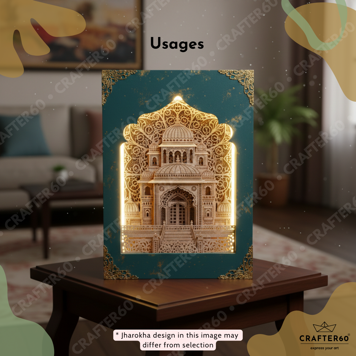 DIY MDF Jharokha Shadow Box • Design 5