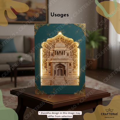 DIY MDF Jharokha Shadow Box • Design 5