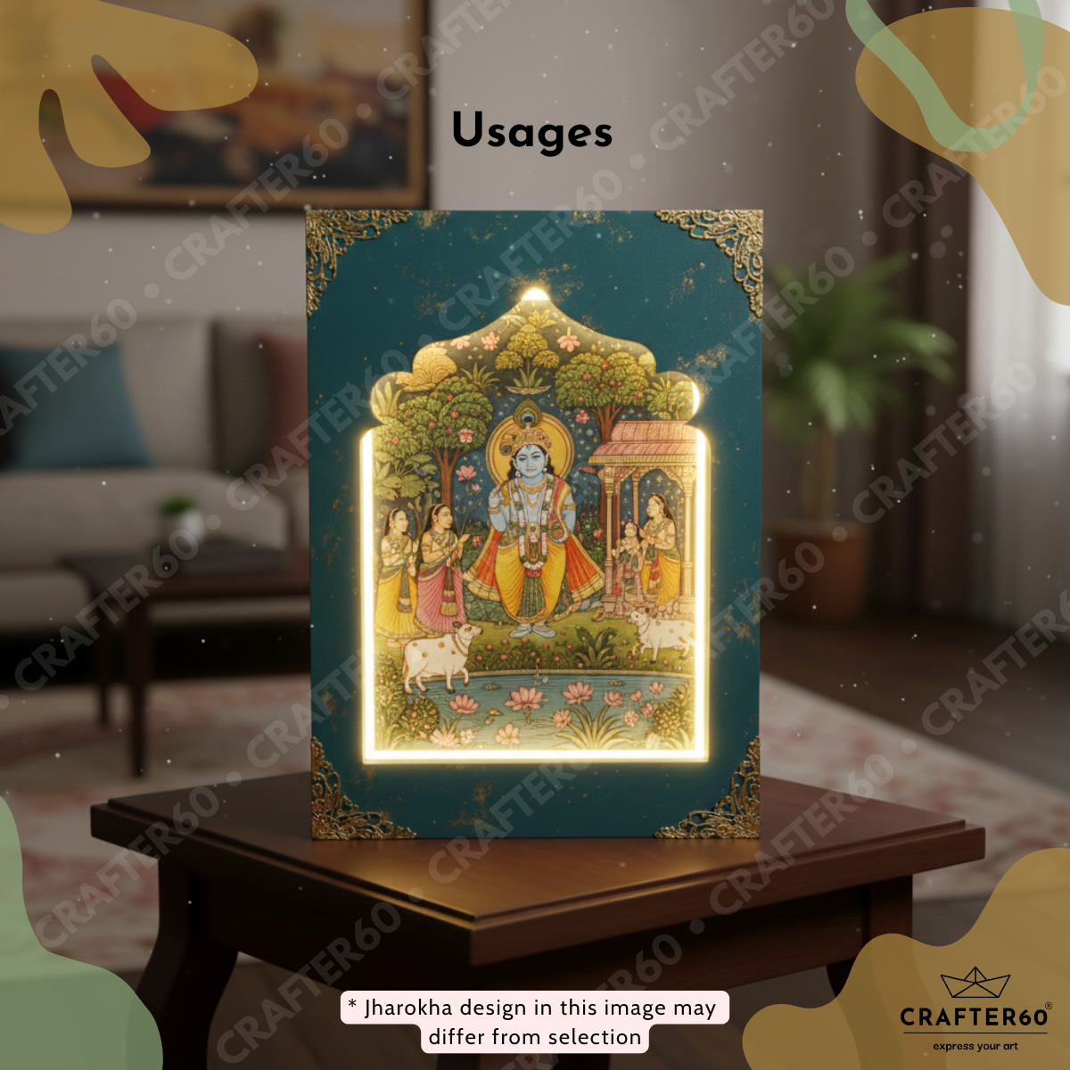 DIY MDF Jharokha Shadow Box • Design 5