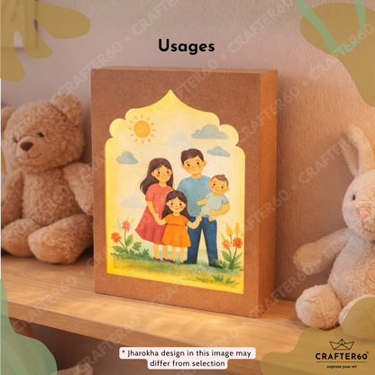 DIY MDF Jharokha Shadow Box • Design 5