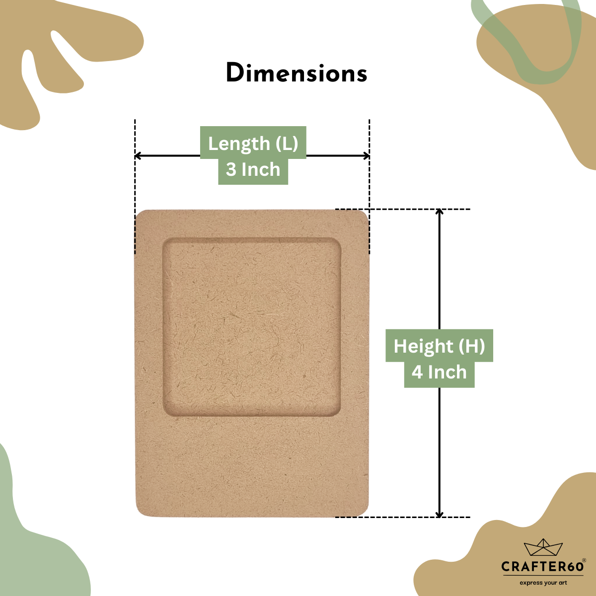 MDF Fridge Magnet Photo Frame