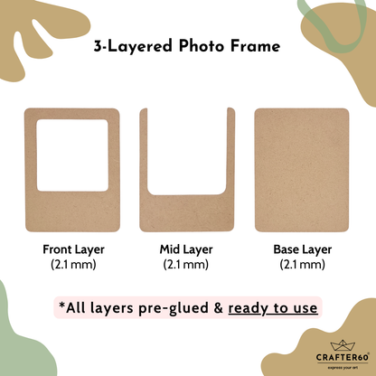 MDF Fridge Magnet Photo Frame