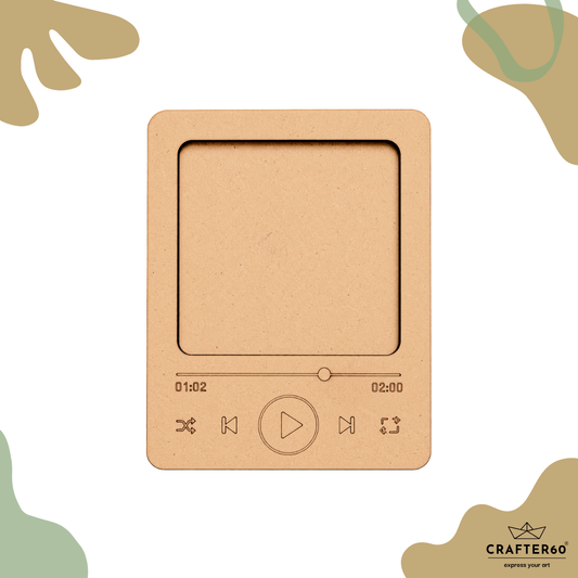 MDF Fridge Magnet Photo Frame | Music Player