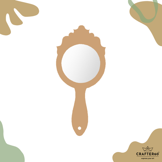 Ornate Antique Round Hand Mirror