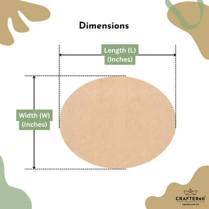 DIY MDF Oval Shape Base | Art & Craft Base