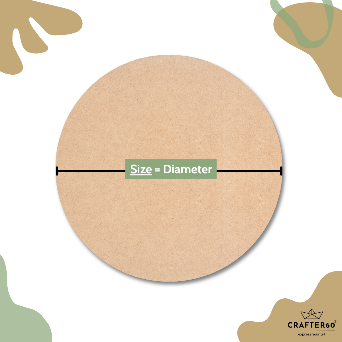 Mdf Round DIY Plain MDF Bases for Art & Craft | CRAFTER60 MDF Bases – CRAFTER60®