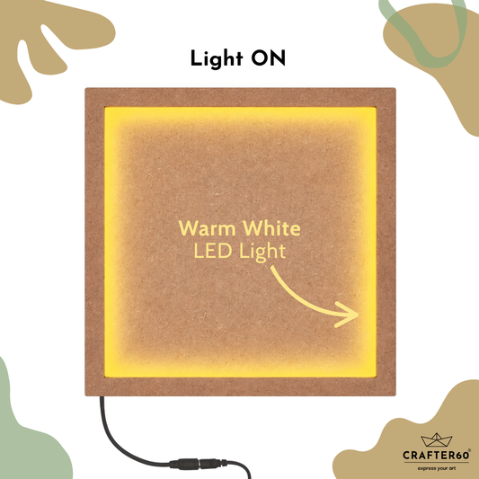 DIY Square MDF Board with LED Light