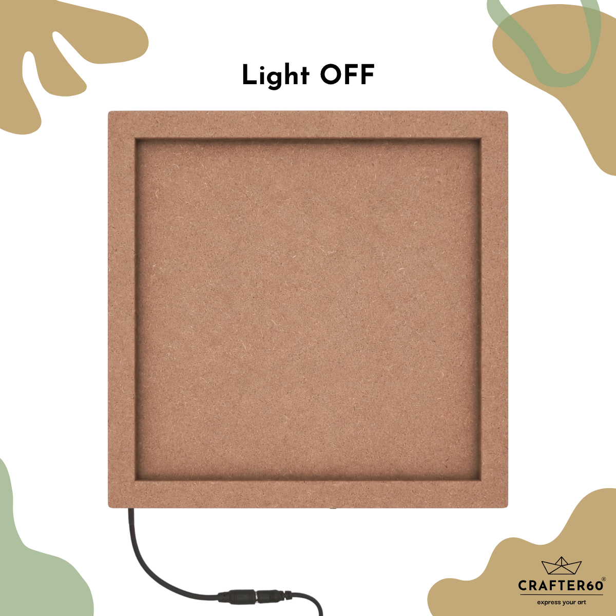 DIY Square MDF Board with LED Light