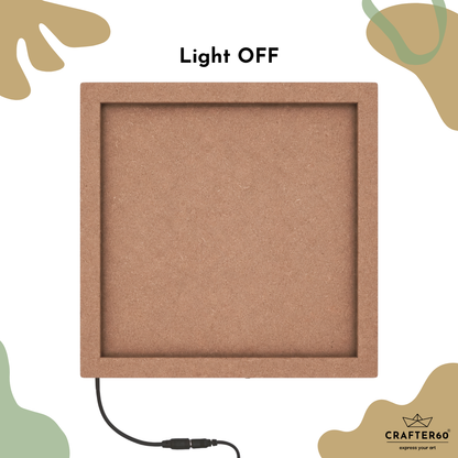 DIY Square MDF Board with LED Light