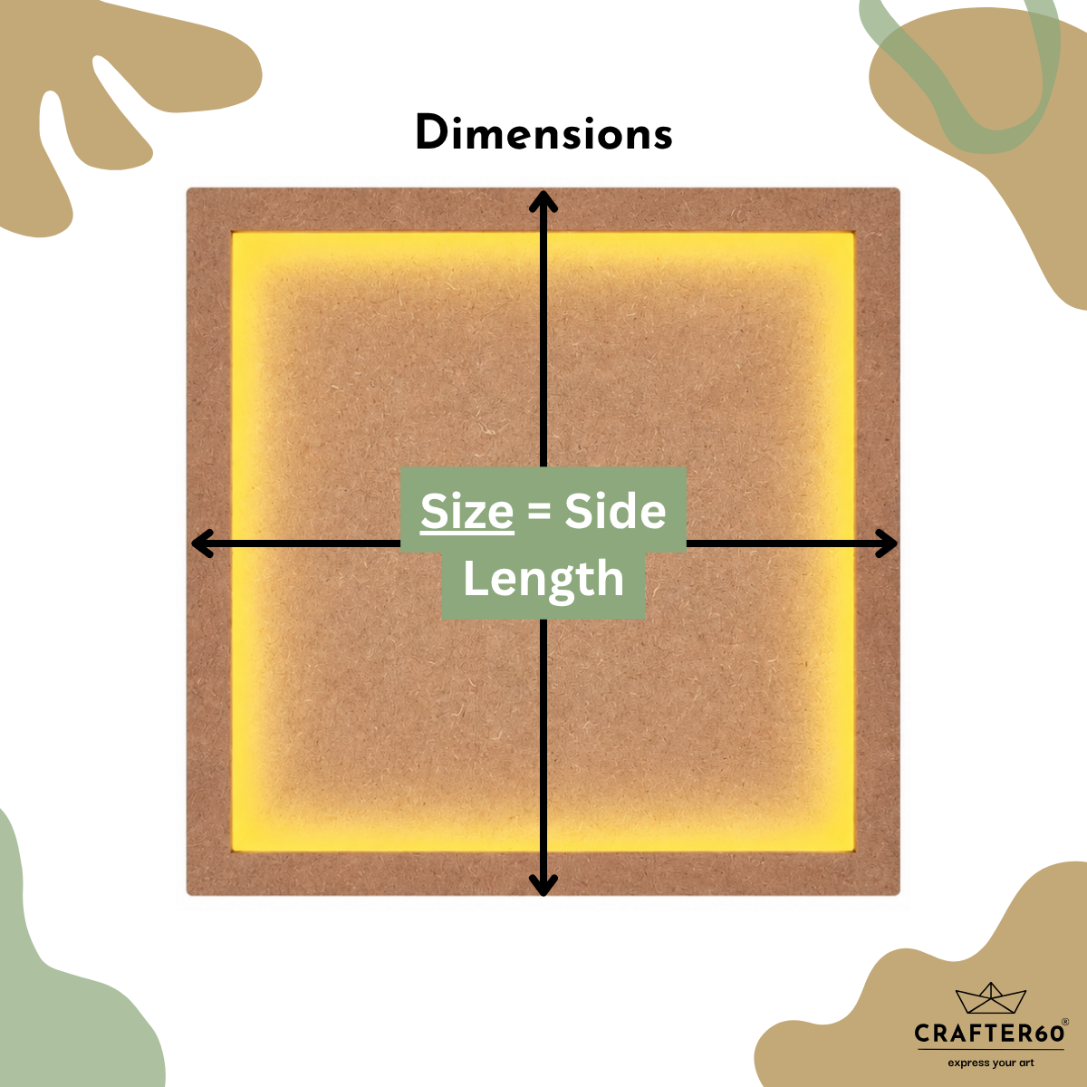 DIY Square MDF Board with LED Light