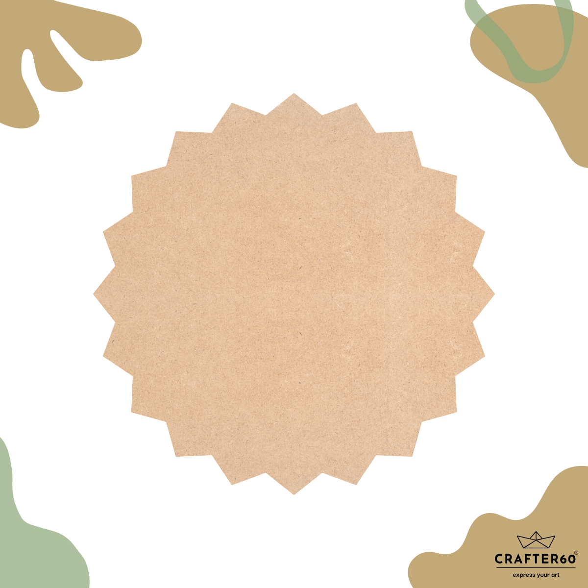 DIY MDF Sunburst Shape Base | Art & Craft Base