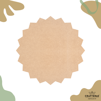 DIY MDF Sunburst Shape Base | Art & Craft Base