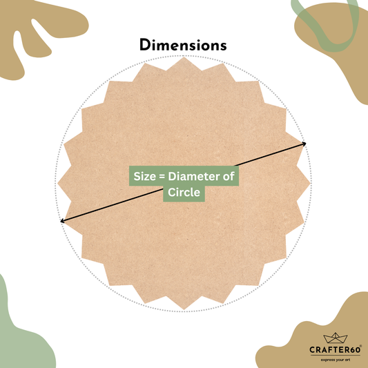 DIY MDF Sunburst Shape Base | Art & Craft Base