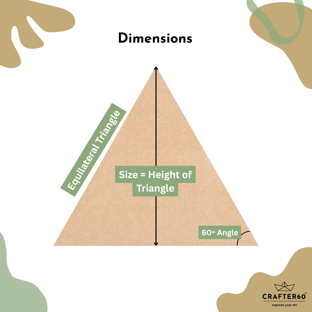 DIY MDF Triangle Shape Base | Art & Craft Base